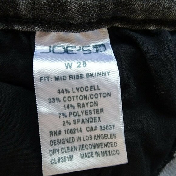 Joe's Jeans Women's Mid Rise Skinny Jeans Stretch Casual Washed Black Slim 25 - Picture 12 of 12